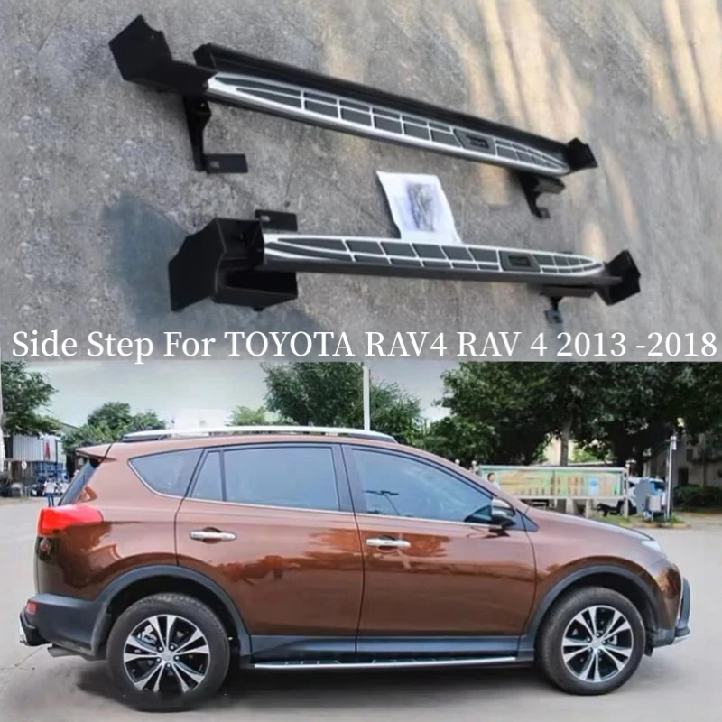 For TOYOTA RAV4 RAV 4 2013 2014 2015 2016 2017 2018 Running Board Side Step Bar Pedals High Quality Nerf Bars Car Accessories