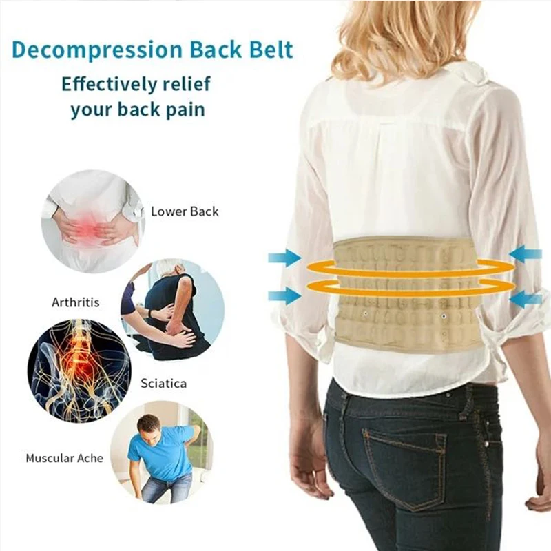 Inflatable Waist Brace Waist Fixed Belt Traction Belt Suitable for Male and Female Adult Lumbar Spine Air Traction Device