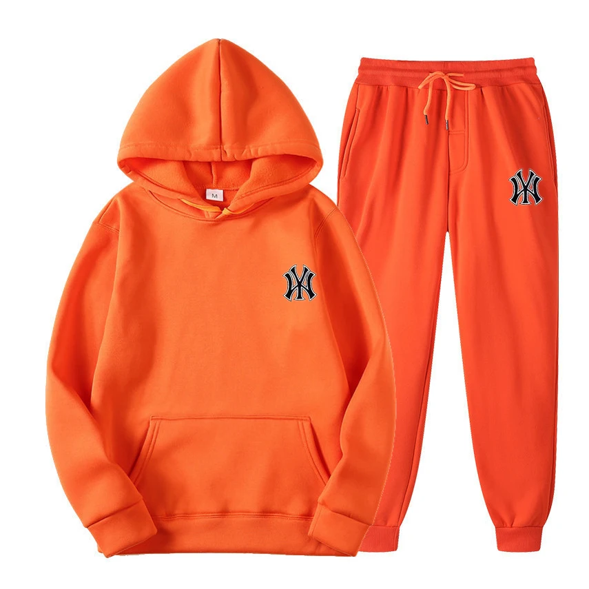Men Sportswear Sweater Suit Hoodies + Pants Sports Clothing Spring Autumn Sets Jogging Trousers Running Male Tracksuits view 3