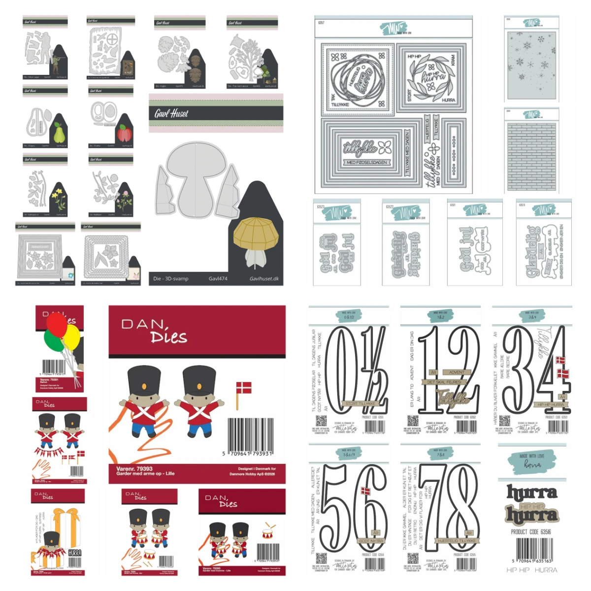 Tap Die Set - August2026 แม่พิมพ์ตัดโลหะลายกรอบสี่เหลี่ยม ลูกสน ใบโคลเวอร์แดง ดอกแดนดิไลออน สำหรับทำการ์ด