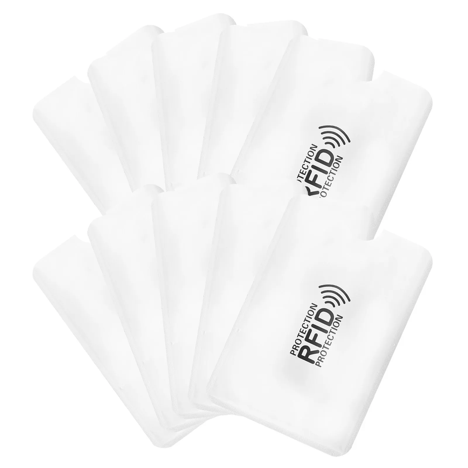 

10 шт. алюминиевых RFID-блокирующих чехлов для банковских и кредитных карт, защита от кражи, серебристые, 95x63 мм, тонкие