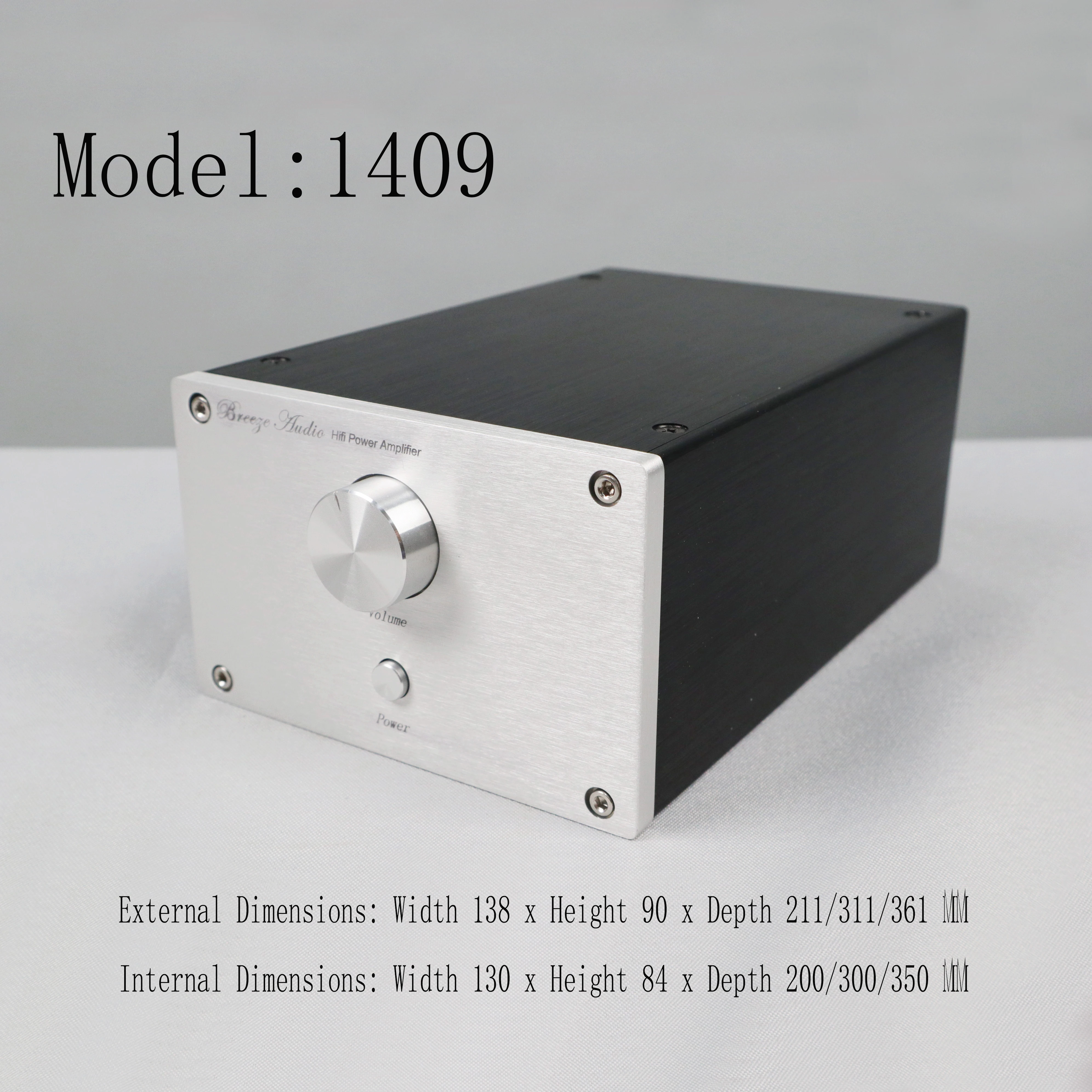 

Полностью алюминиевый корпус усилителя Weiliang Audio 1409, цельноалюминиевый корпус усилителя, алюминиевый корпус