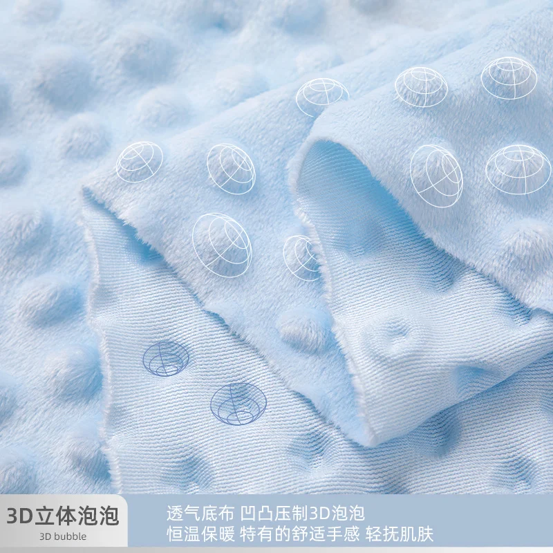 160x 50cm Beanie Surface Baby Fabric Ins Handmade DIY Winter Bed Sheet Remnant Cloth Solid Color Plush