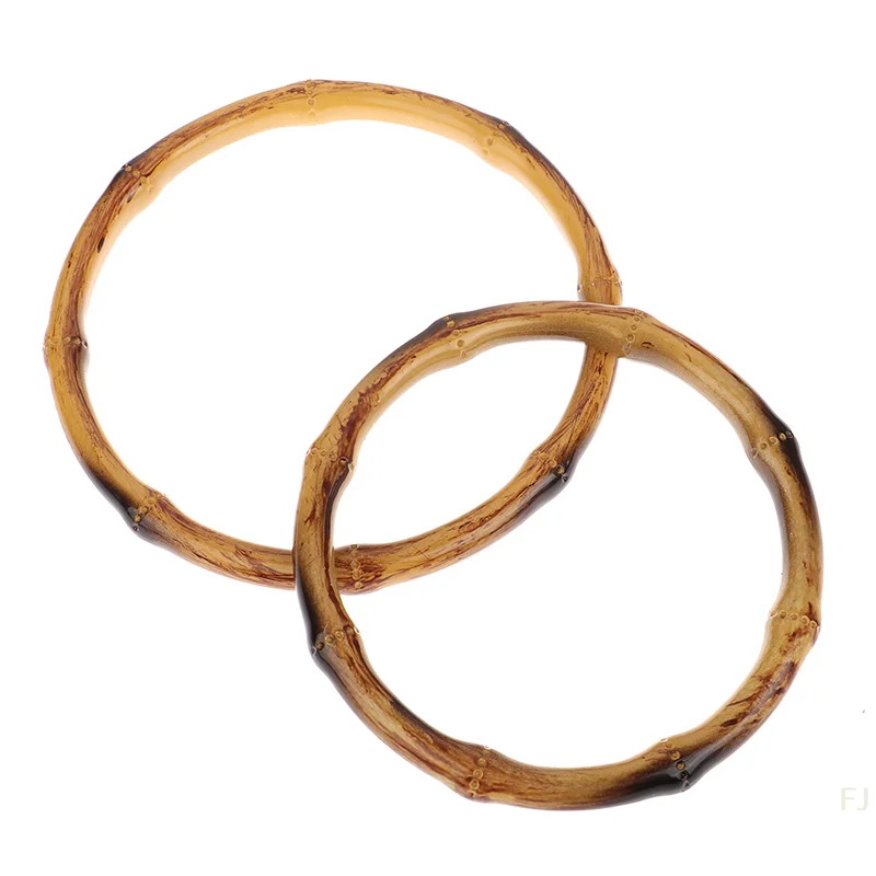 

[YU]1Pc Bamboo Purse Handle Frame Hanger DIY Bamboo O Bag Handle Bag Straps Replacement Bamboo Handles Handcraft Wooden Rings