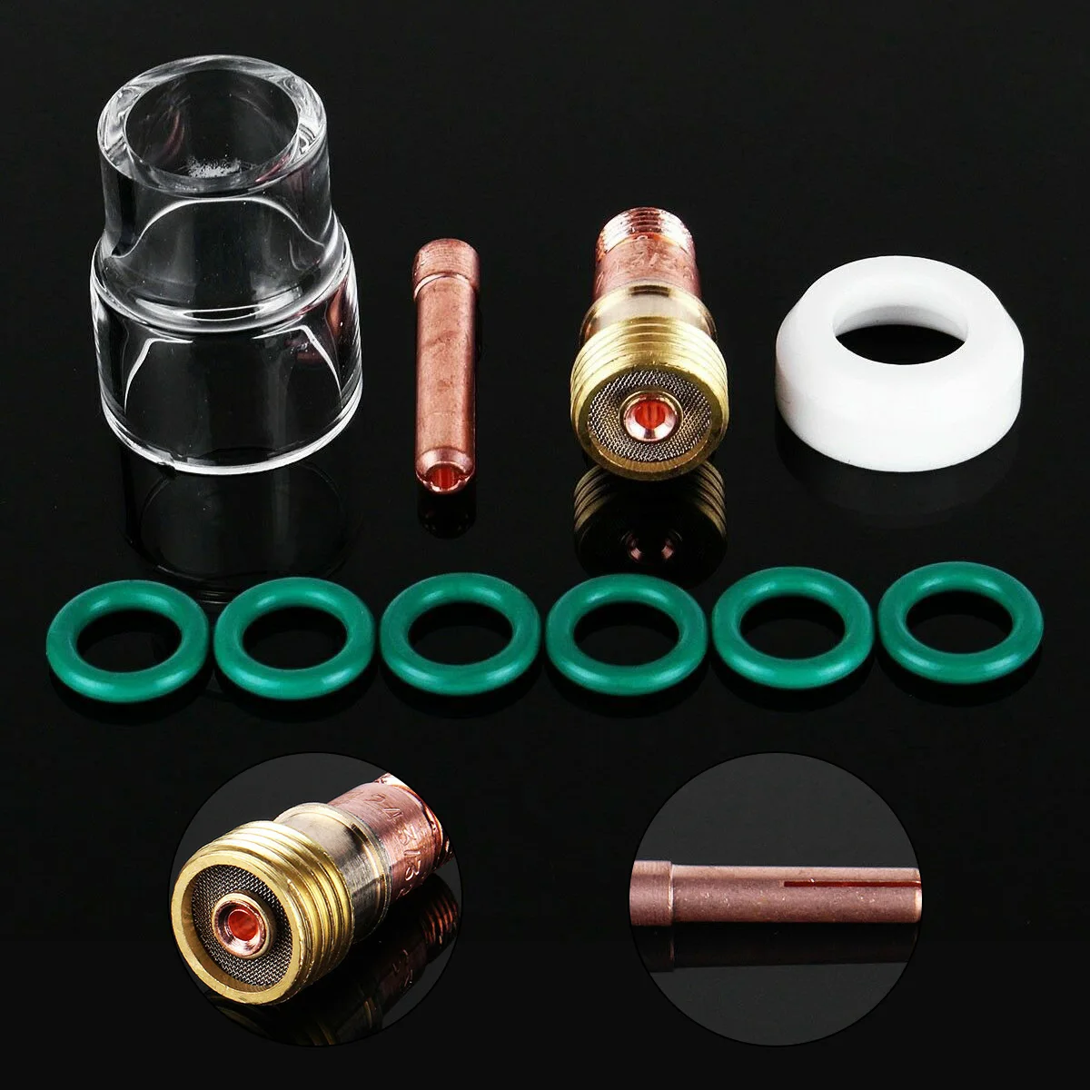 

Welding Torches Welding Torch Temperature O-rings Gas Lens Insulator Gas Lens Insulator Temperature Resistant Gas Lens Insulator