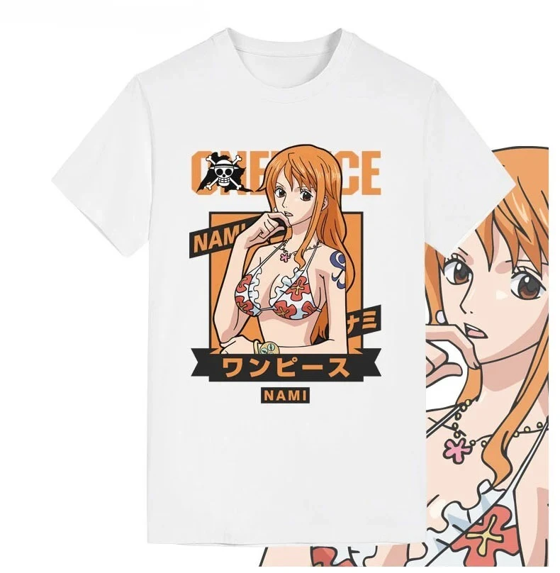 

Хлопковая футболка с принтом ONE PIECE для взрослых и детей, цельная соломенная шляпа высокого качества, удобная повседневная футболка с персонажами экипажа