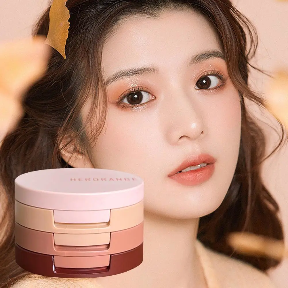 Three Layer Sandwich Design Eye Shadow Palette Highlight Silkworm Eyeshadow Blush Contour Brighten Makeup Palette Palette R N2I3