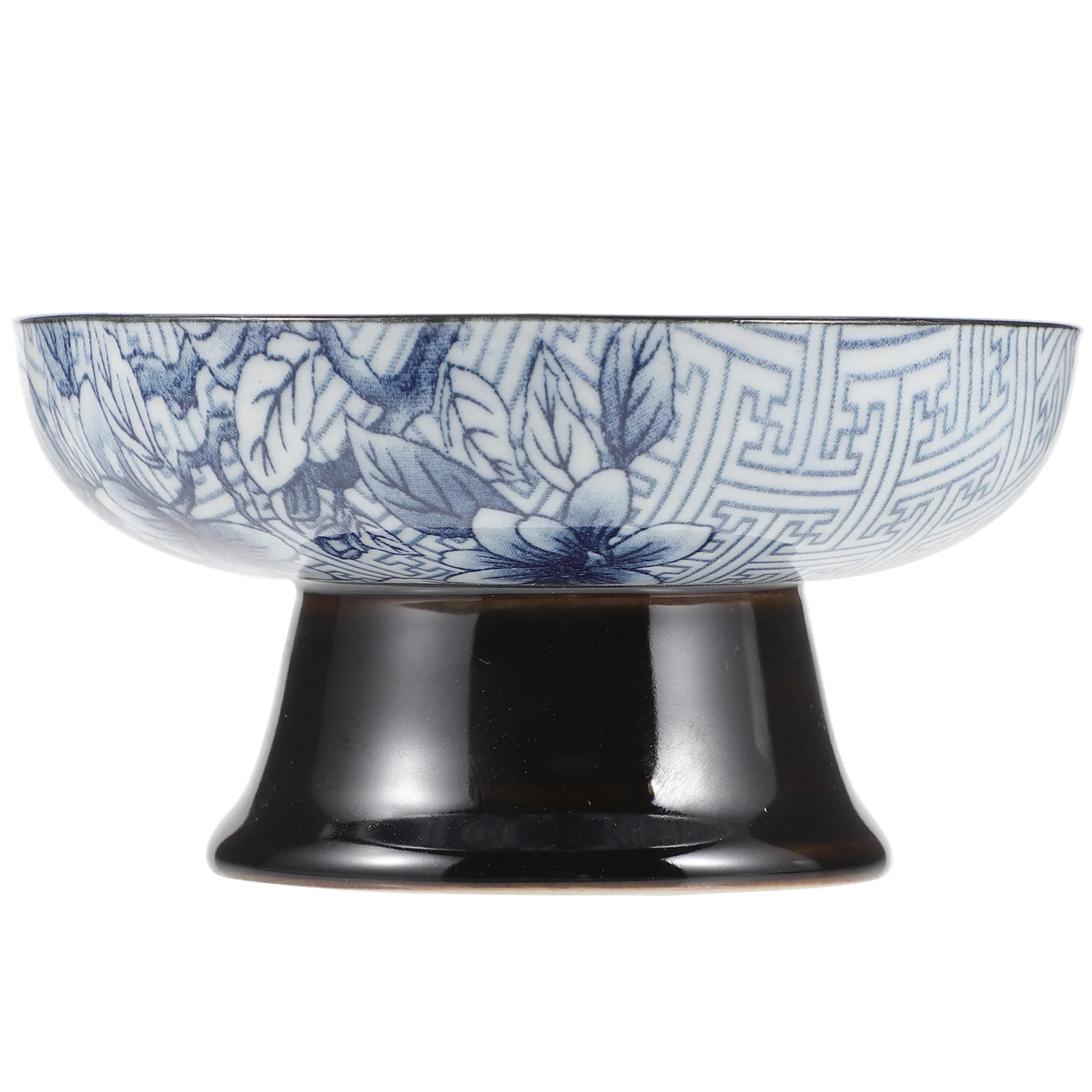 

Ceramic Blue and White Snack Tray Desktop Dessert Fruit Plate Candy Container Serving Tray Decorative Food Dish