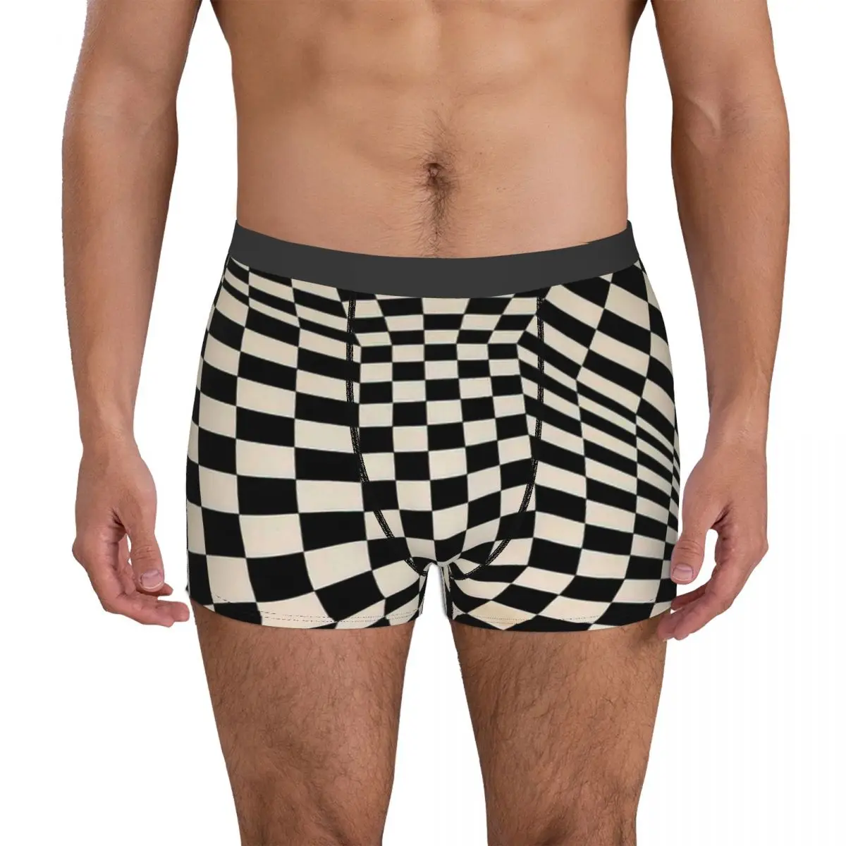 

Geometric, And Illusion 3D Monotone Mystery Vortex Underpants Breathbale Panties Male Underwear Print Shorts Boxer Briefs