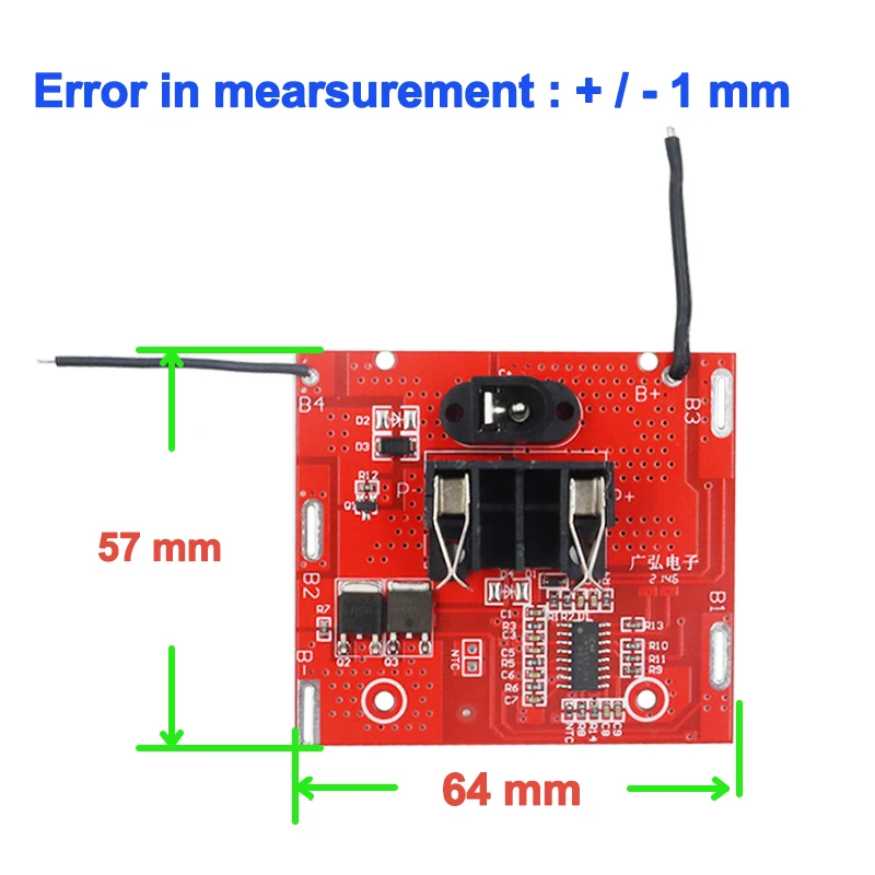 Imagem -06 - Li-ion Bateria Case Adesivo Pcb Proteção de Carregamento Caixa da Placa de Circuito para Worx 21v Wa3551 Wa3572 Wa3590 Habitação 5x18650 Wa3550