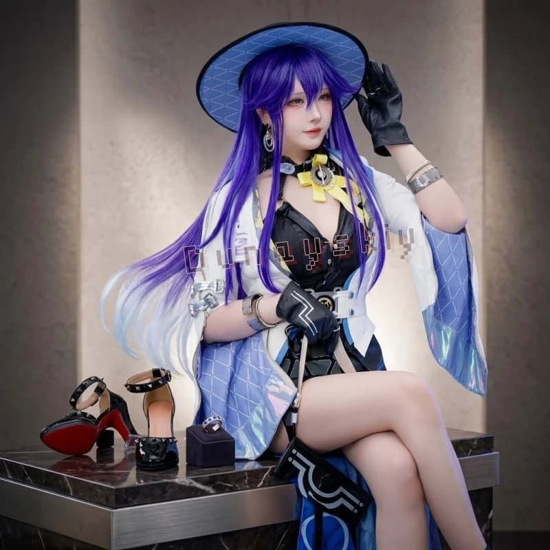 

Lucilla Cosplay Accessories Wig Shoes High Heels Anime Game Wuthering Waves Character Footwear Hairpieces For Women Halloween