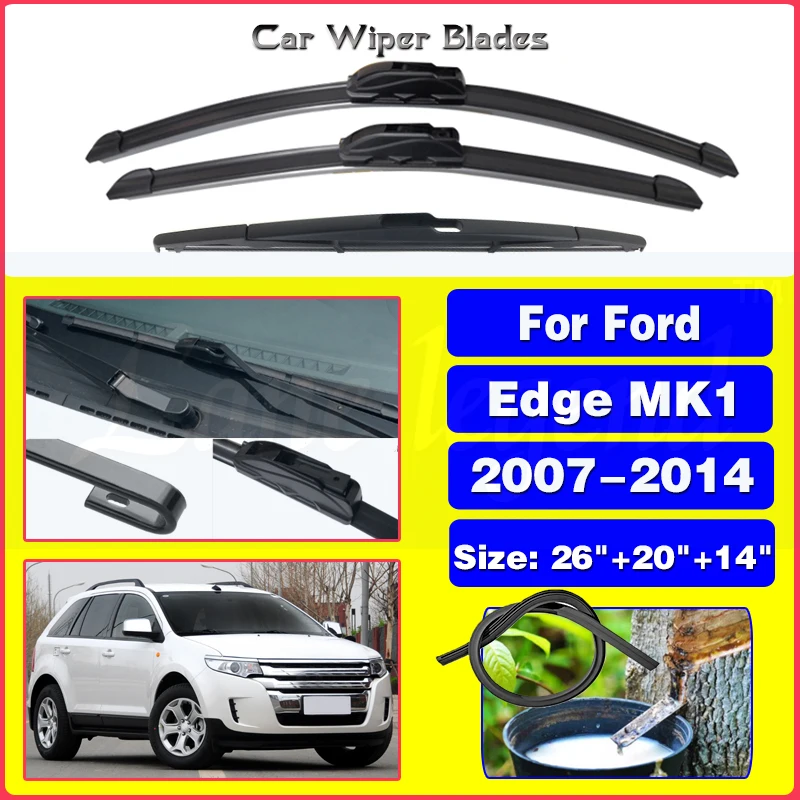 Spazzole tergicristallo parabrezza per Ford Edge MK1 2007- 2014 Set tergicristallo anteriore posteriore 2008 2009 2010 2011 2012 2013