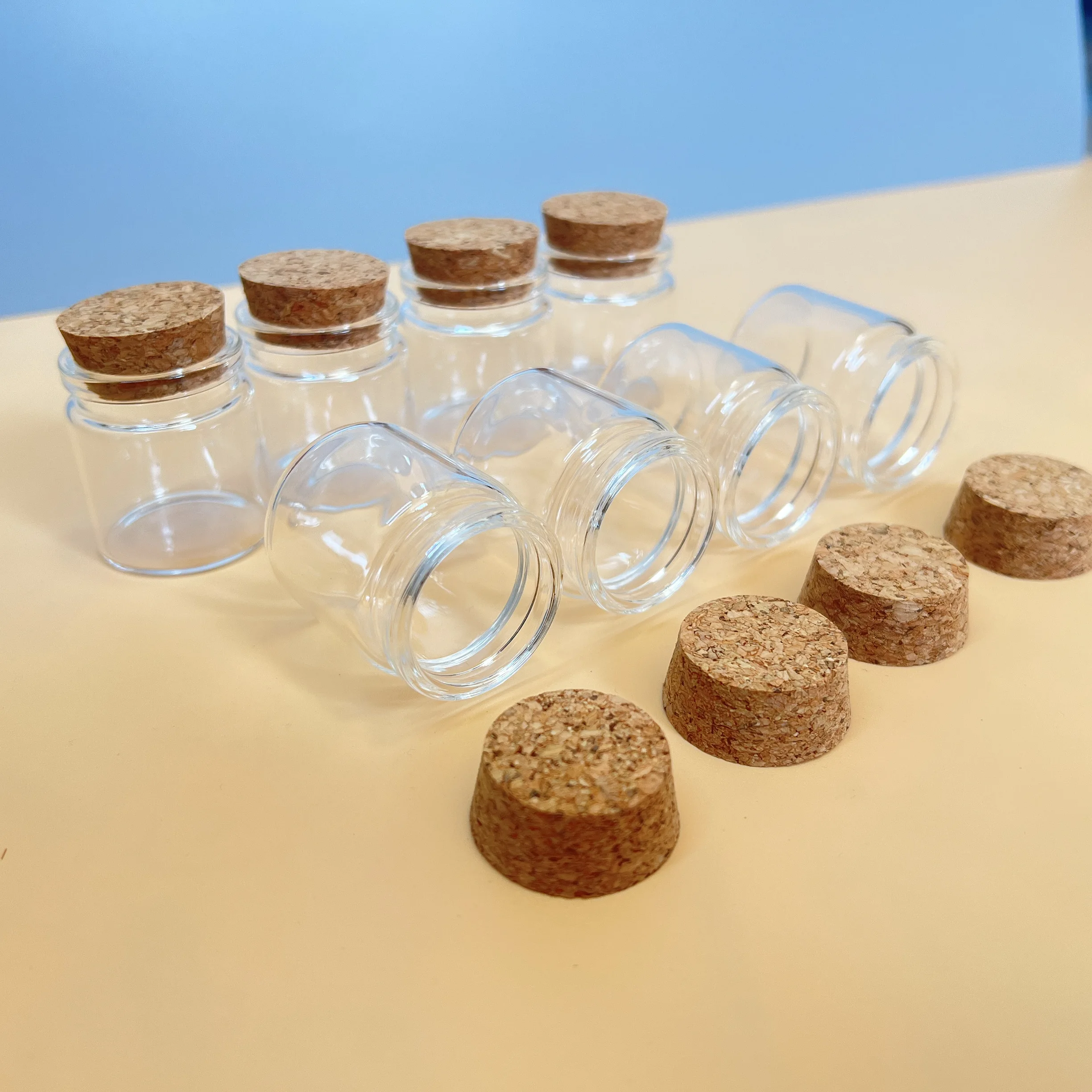Bath Salts Jar - 12/24/36 個 26x37x40mm 25ml ミニガラスウィッシュボトルコルク小さな瓶キッチンスパイス収納家の装飾 DIY