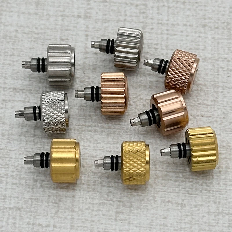 

SKX007 Watch Case S Crown Polished Silver, Gold, Rose Gold, Black, Blue Crown Accessory Compatible with NH35 NH36 Movement