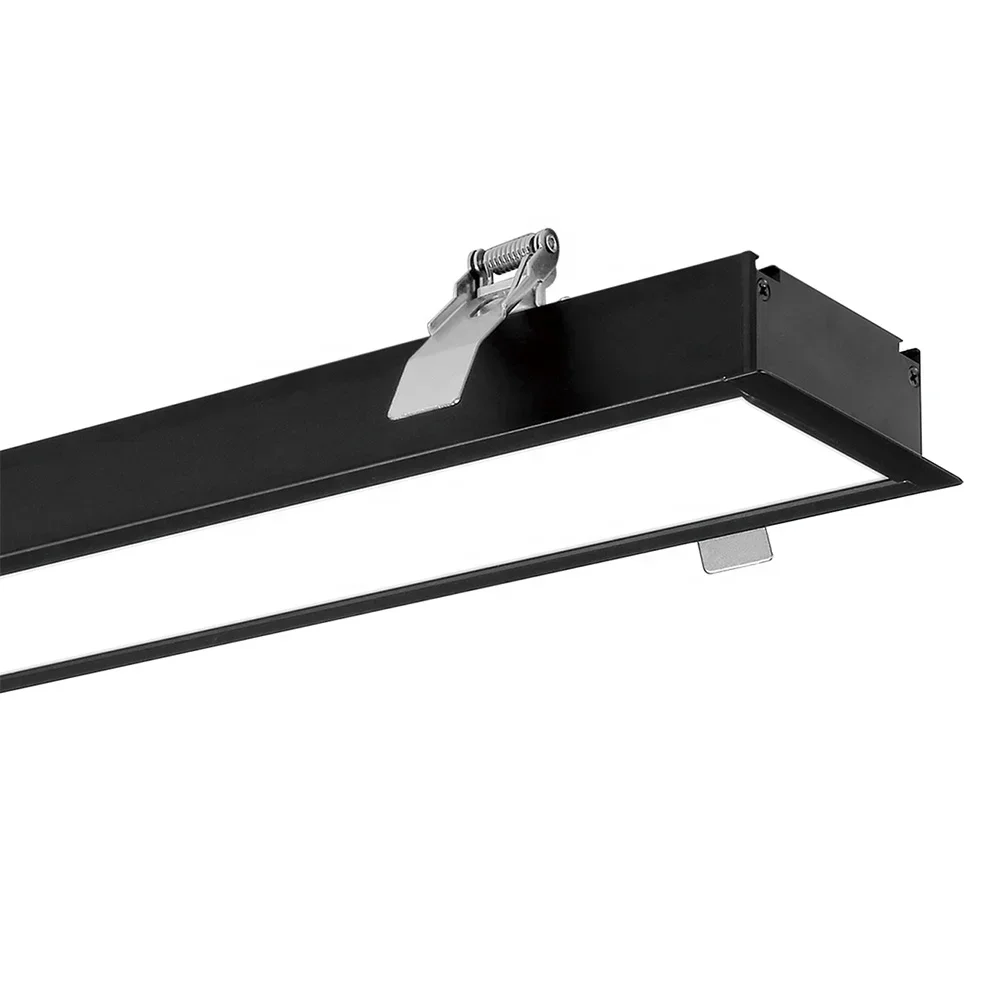 Linkable Recessed Led Linear Light CRI80 IP20 for Office Canteen Supermarket