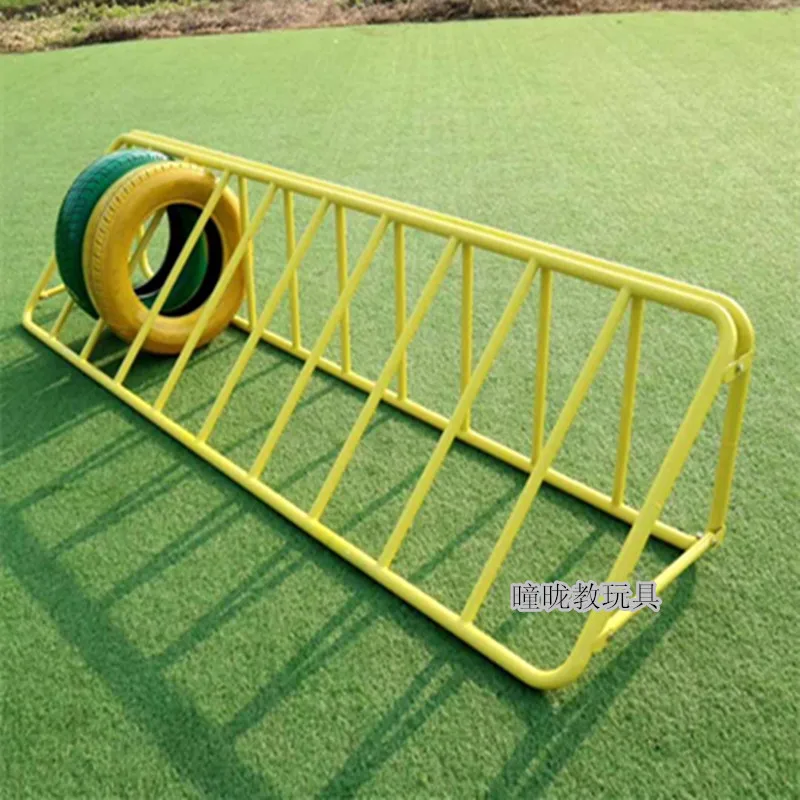 

Kindergarten stainless steel tire rack, thickened colored tire storage rack, sensory integration training equipment