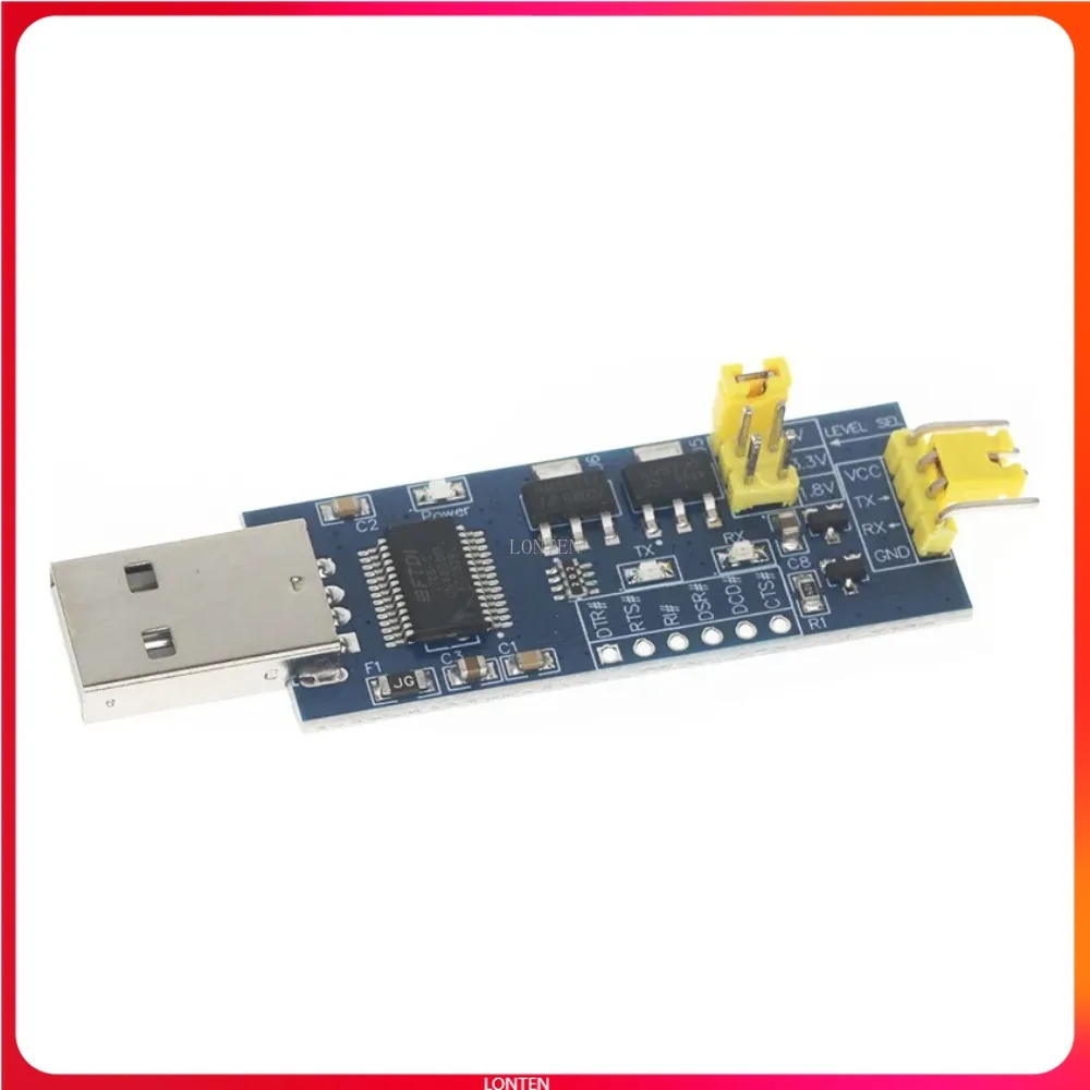 

FT232RL Плата последовательного порта USB-TTL Линия записи уровня 5 В/3,3 В/1,8 В LT-CK0031