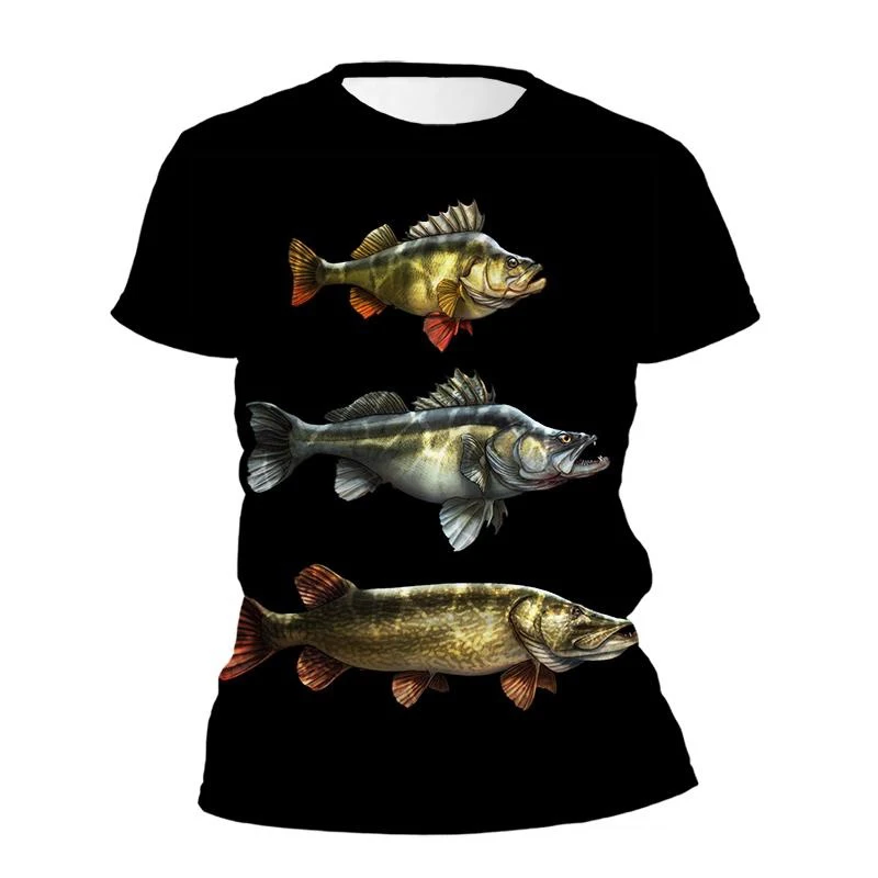 Fashion Fishing T-Shirts 3D Print Summer Men's Women Casual Short Sleeve T Shirt Oversized Harajuku Y2k Top Tees Unisex Clothing