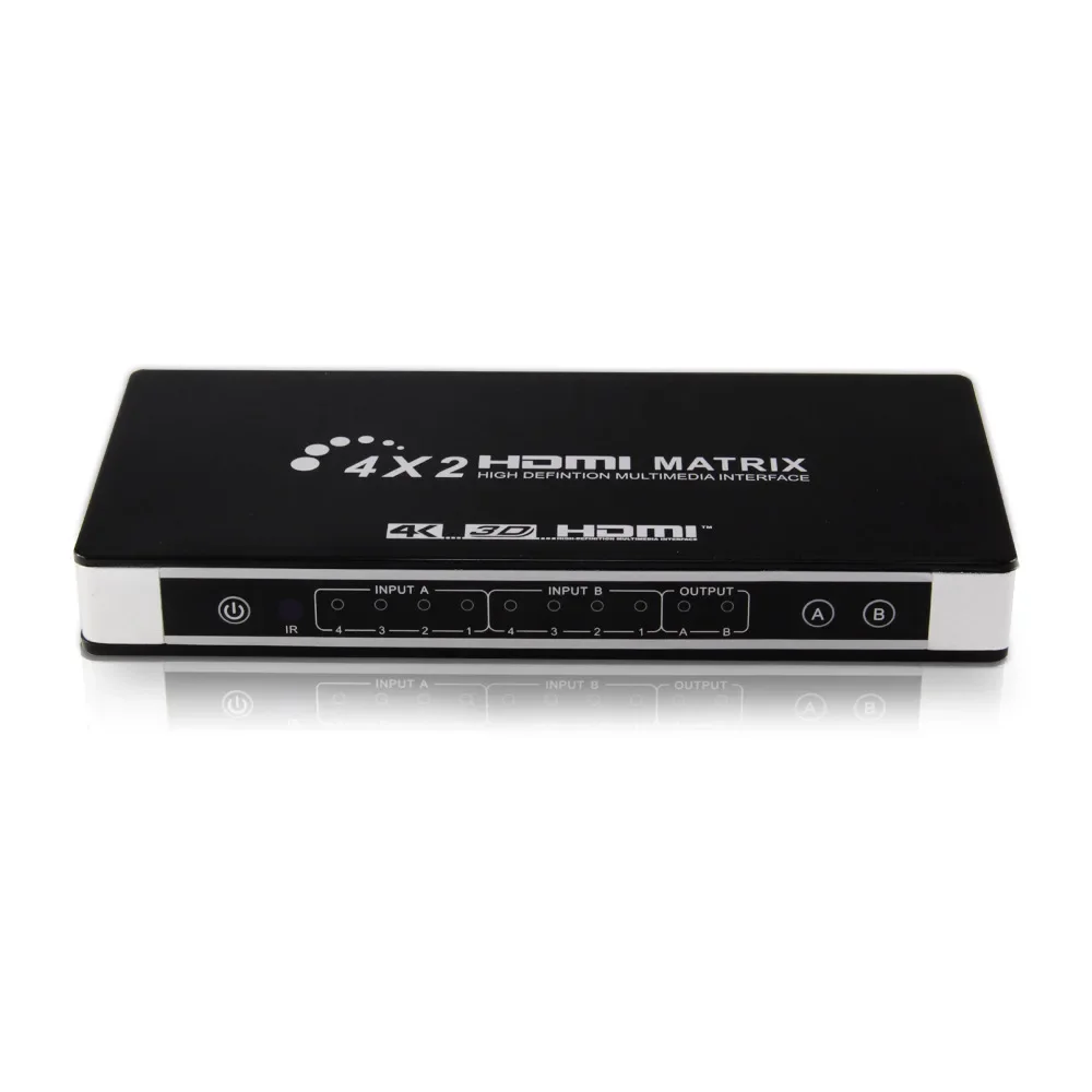 The product can be customized with HDMI matrix 4X2 HDMI four-in and two-out EDID.