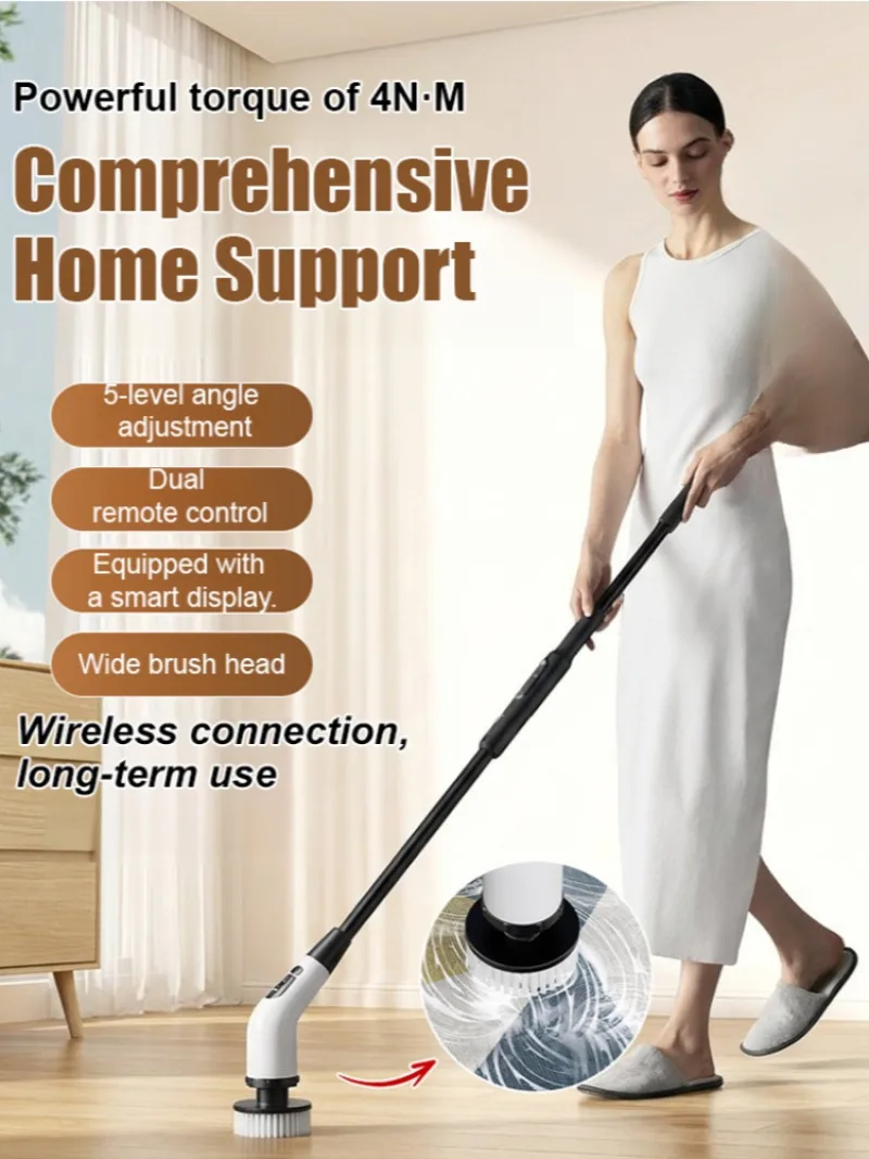 

Wireless MultiFunctional Electric Cleaning Brush For Home Use, HighPerformance Scrubbing Brush With Rechargeable Battery