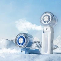 Ventilateur portable à brumisation, ventilateur de refroidissement à glace, humidificateur à air comprimé semi-conducteur, ventilateur pliable USB 3600mAh, cadeau d'été 6