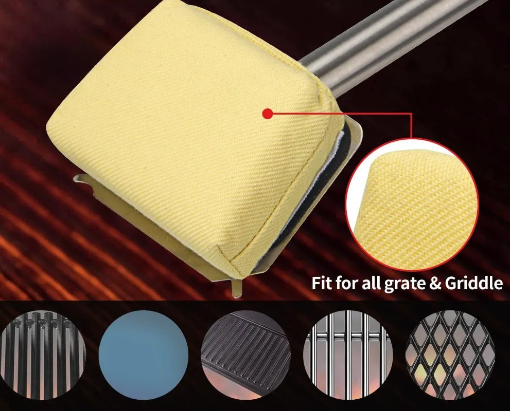 No Bristle BBQ Washing Tool Removable Replacement Cleaning Tip For Barbecue Stain Removal