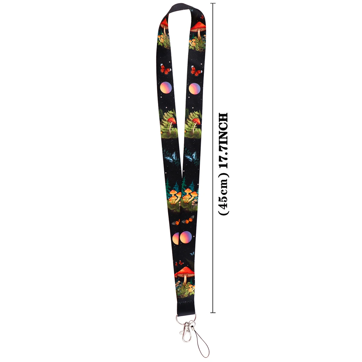 LX1263 Mushroom Plant Cat Neck Strap Keychain Badge Holder ID Card Pass Hang Rope Lariat Lanyard for Key Rings Accessories