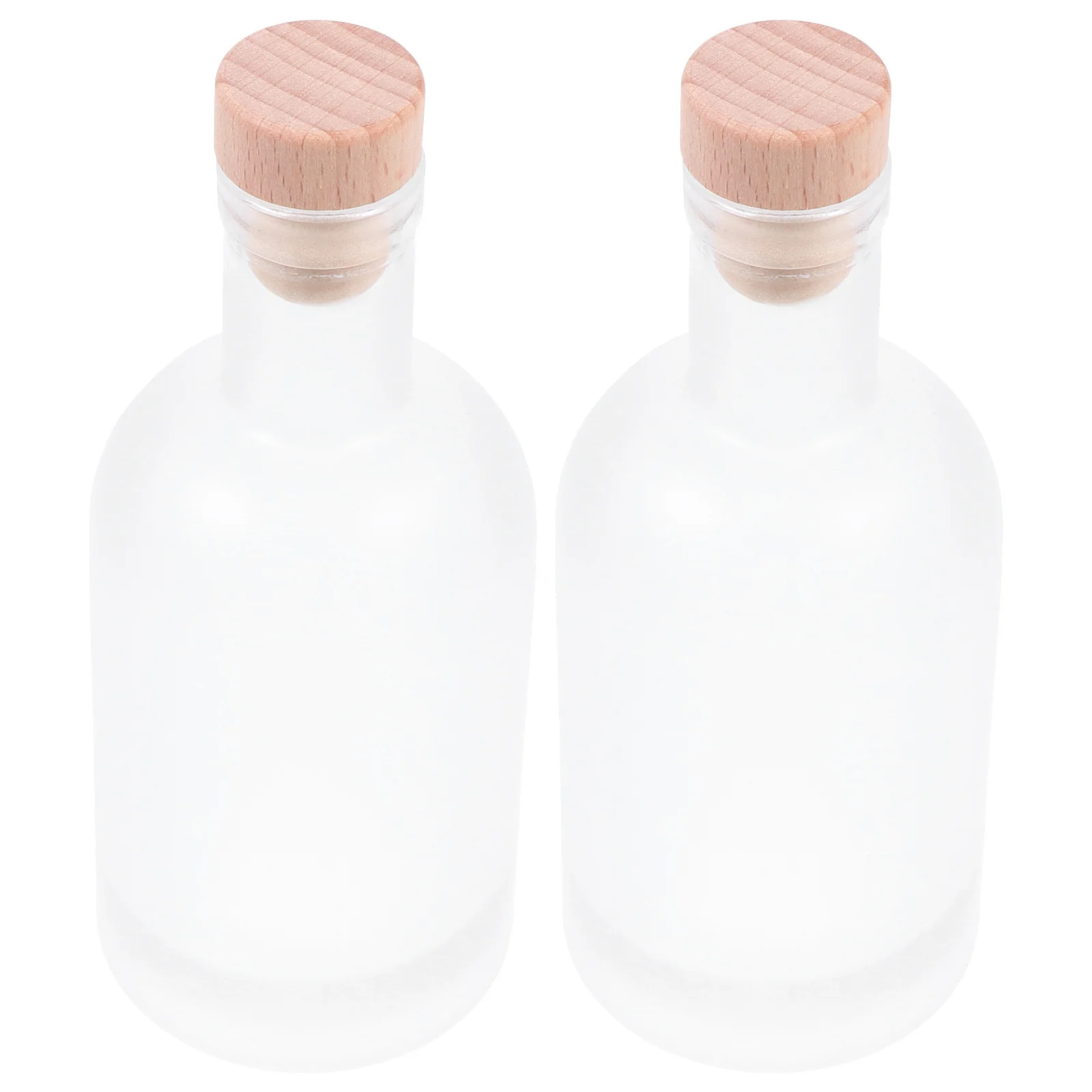 

2Pcs DIY Wine Bottle Frosted Glass Cider Bottle for Homebrew Fruit Wine Sealed Refillable Cocktail Making Party Gathering Use