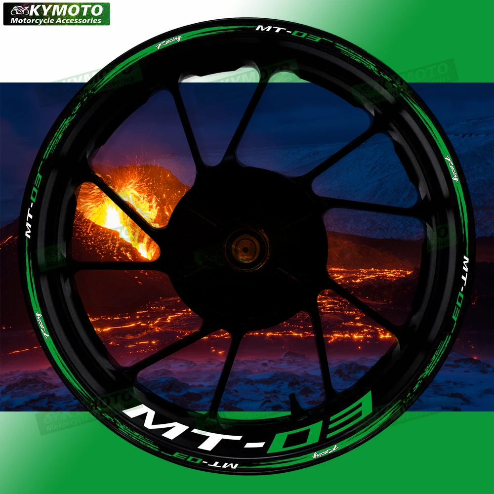 

Для MT-03 MT03 аксессуары для мотоциклов 17-дюймовые наклейки на передние и задние колеса, наклейки на обтекатели, светоотражающий обод, украшение