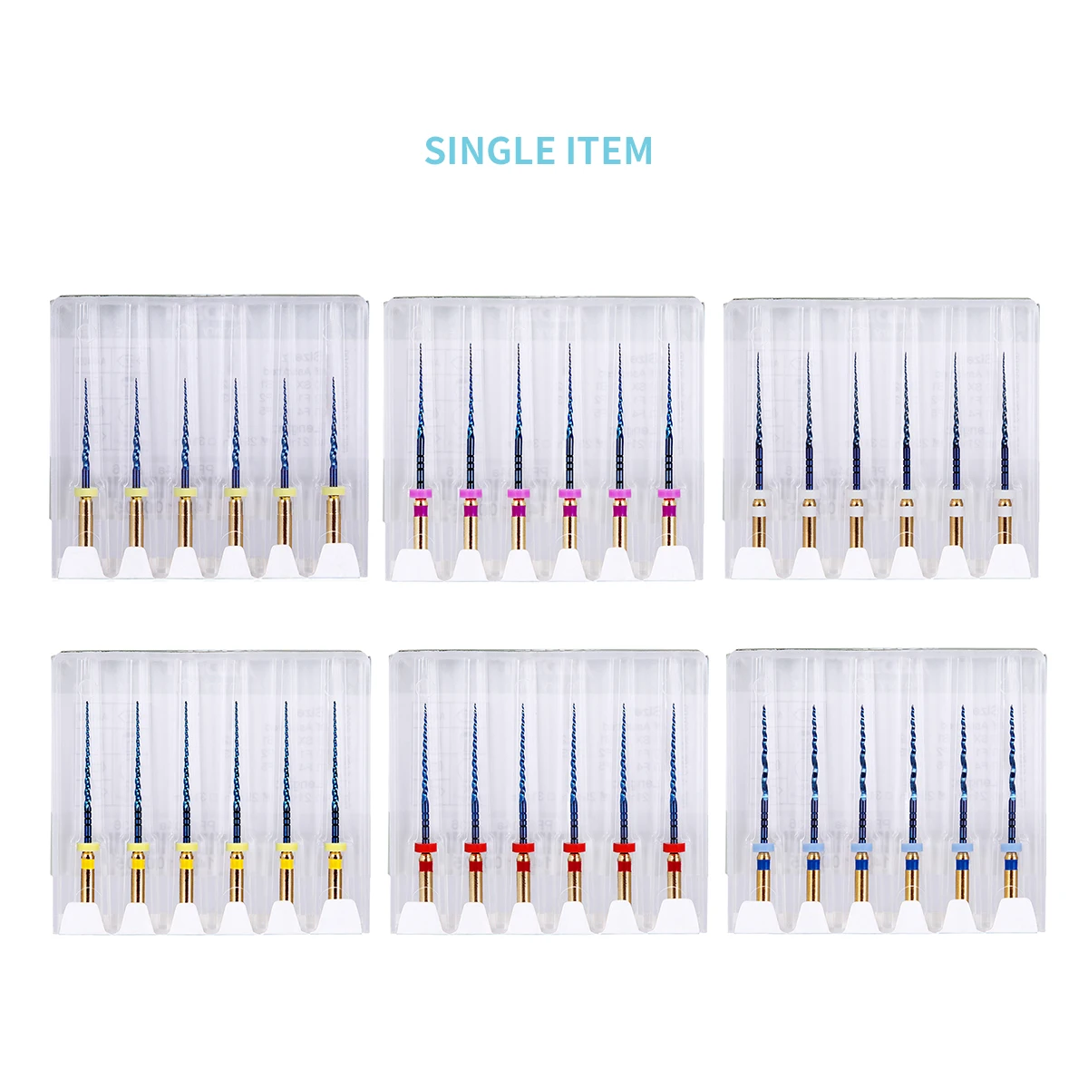 Azdent 6pcs/Pack 25mm SX Dental Files Root Canal Use Rotary Heat Activated  Endodontic Files Rotating File Dentistry Instruments