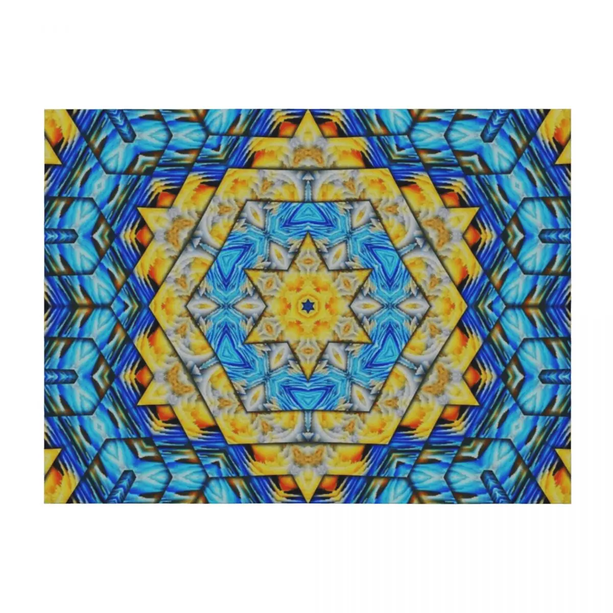 

Beautiful Golden Mandala Star Throw Blanket Plush Luxury Brand Plaid Retros Blankets