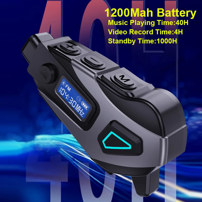 1080P HD فيديو داشكام عدسة واسعة الزاوية FM + بلوتوث دراجة نارية خوذة سماعة كاميرا لا سلكية مقاوم للماء دراجة نارية مسجل