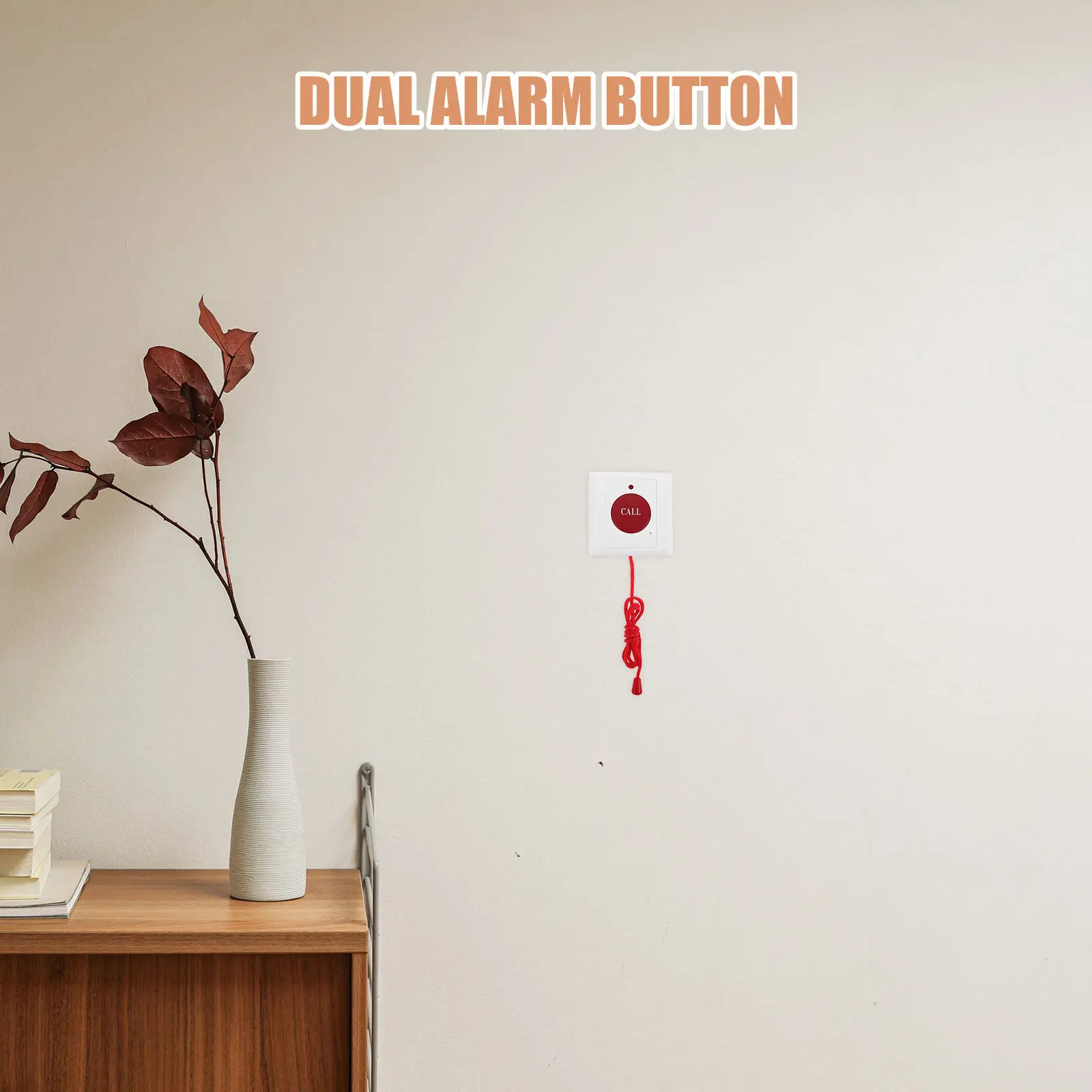 

Emergency Call Button Cord Dual Alarm for Disabled Elderly Safety Homes Hospitals Nursing Care Emergency Stop Button with Cord
