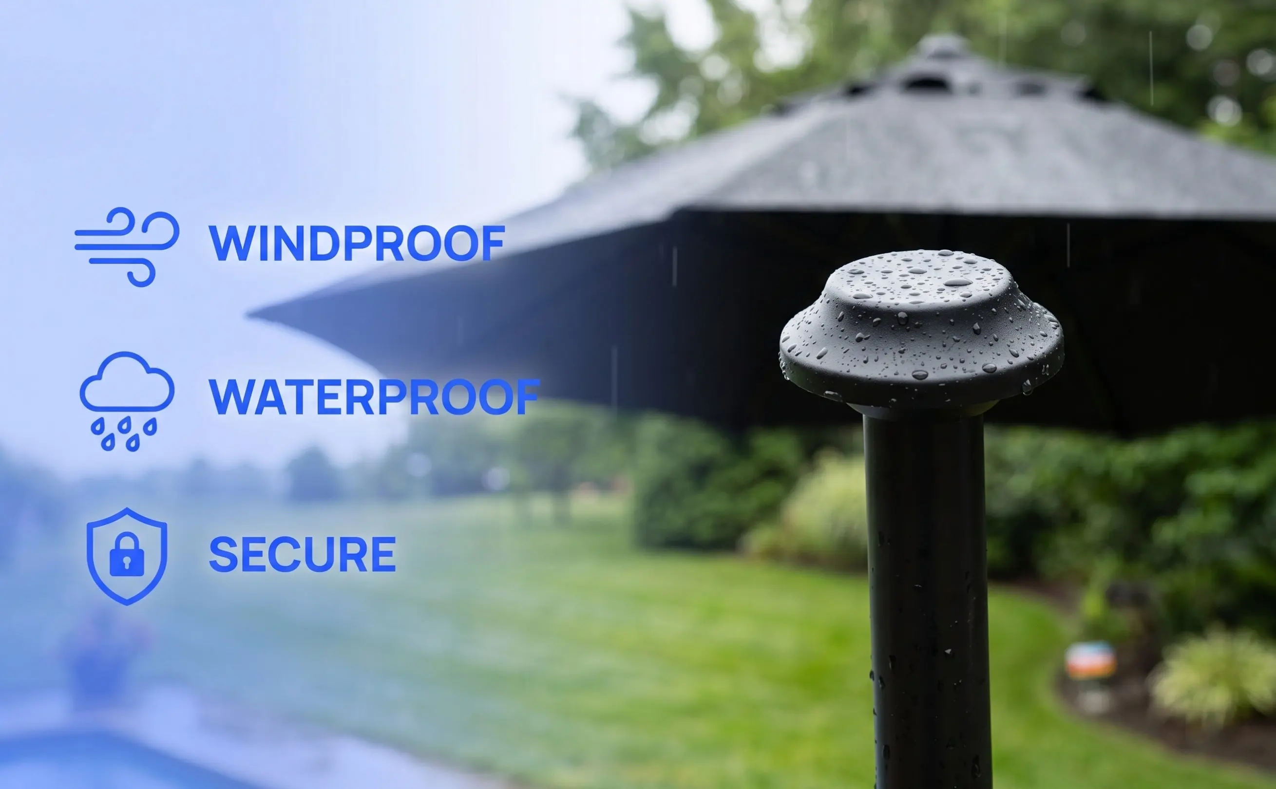 2Pcs Umbrella Tops Cover Professional Umbrella Repair Accessories Compatible with Standard Pole Umbrellas Scratch Proof Easy