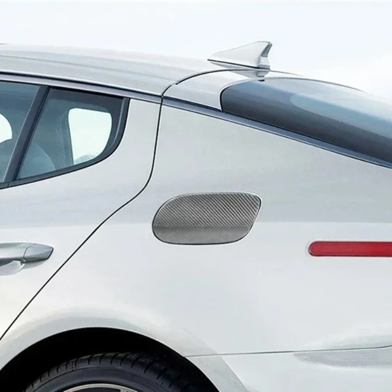 

For Kia Stinger Real Dry Carbon Fiber 2018- 2023 Exterior Fuel Tank Oil Gas Cover Trim Decoration Modification Accessories