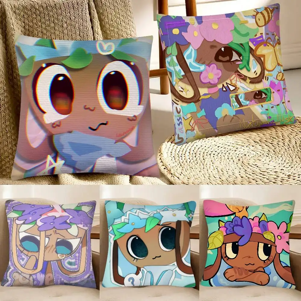 D-Dandys W-World Bassie Pillow Case Fashion Square Pillowcase Bedroom Sofa Room Ins Decoration Leisure