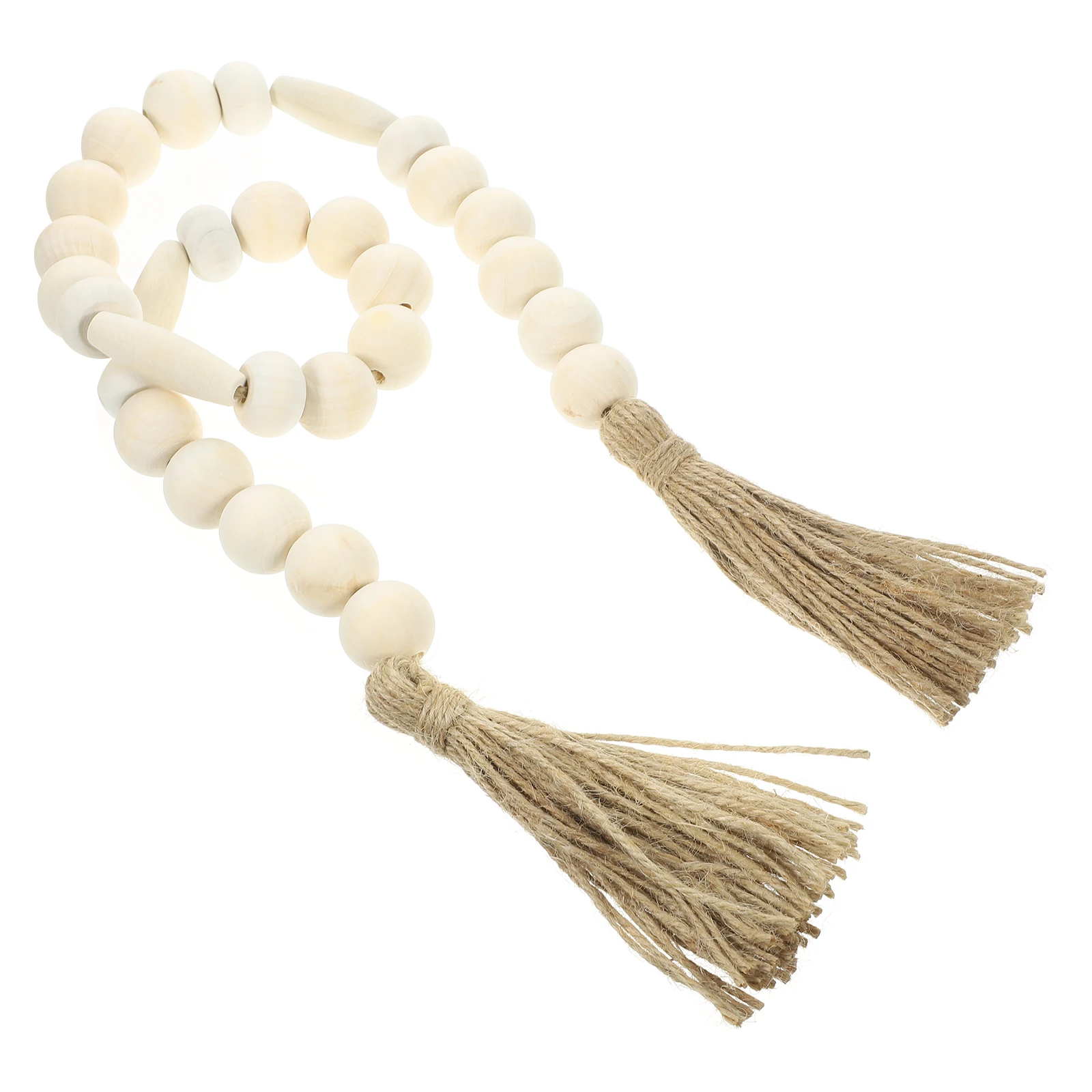 

Wooden Bead Tassel 90cm Hanging Bead Decors Decorative Hanging naments Fringe Beaded Rope Home