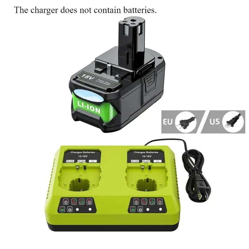 Ryobi 3A Charger Replacement Charger for Ryobi Ni-Cd Ni-Mh Lithium 14.4V 18V Battery P117 P107 P108  P110 Fast Charging