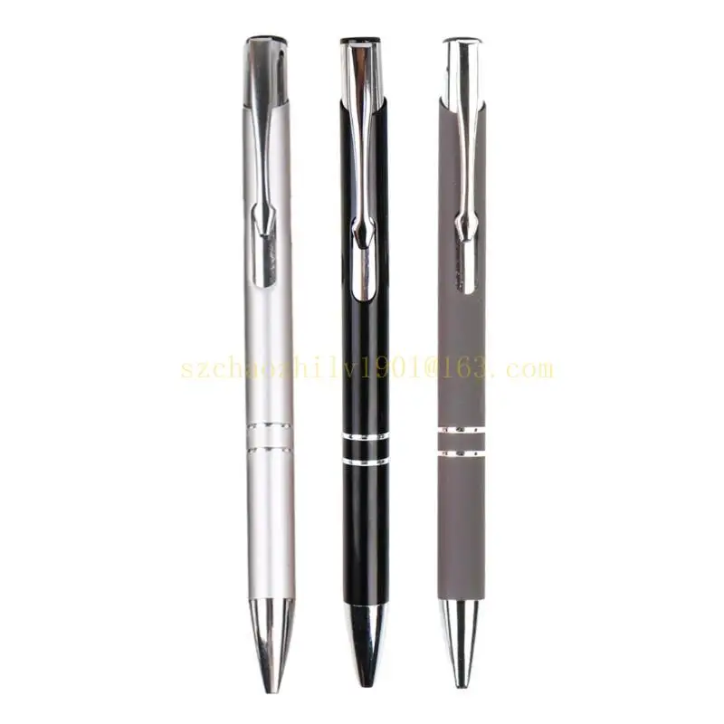 

62KA 6Pcs Retractable Metal Ballpoint Pen with Metal Pen Clip Office Metal Signing Pen Write Smoohtly for Office School