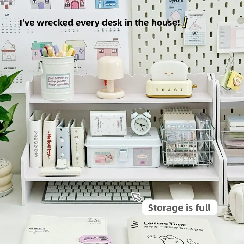 

Ins Desktop Student Storage Rack Desk Makeup Sorting Dormitory Drawer Stationery Storage Box Home Storage Holders Organization