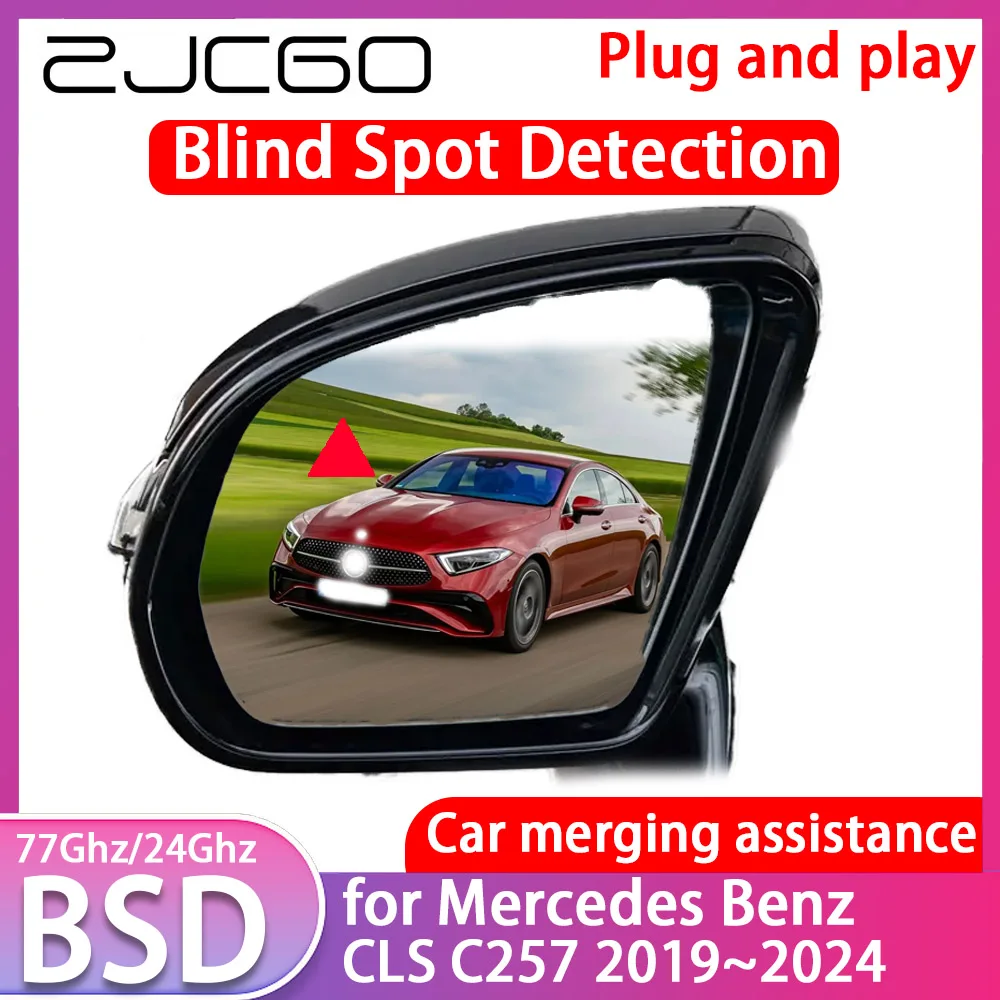 

ZJCGO for Mercedes Benz CLS C257 2019~2024 Blind Spot Detection Car BSD BSA BSM System Driving Warning Radar Alert Mirror