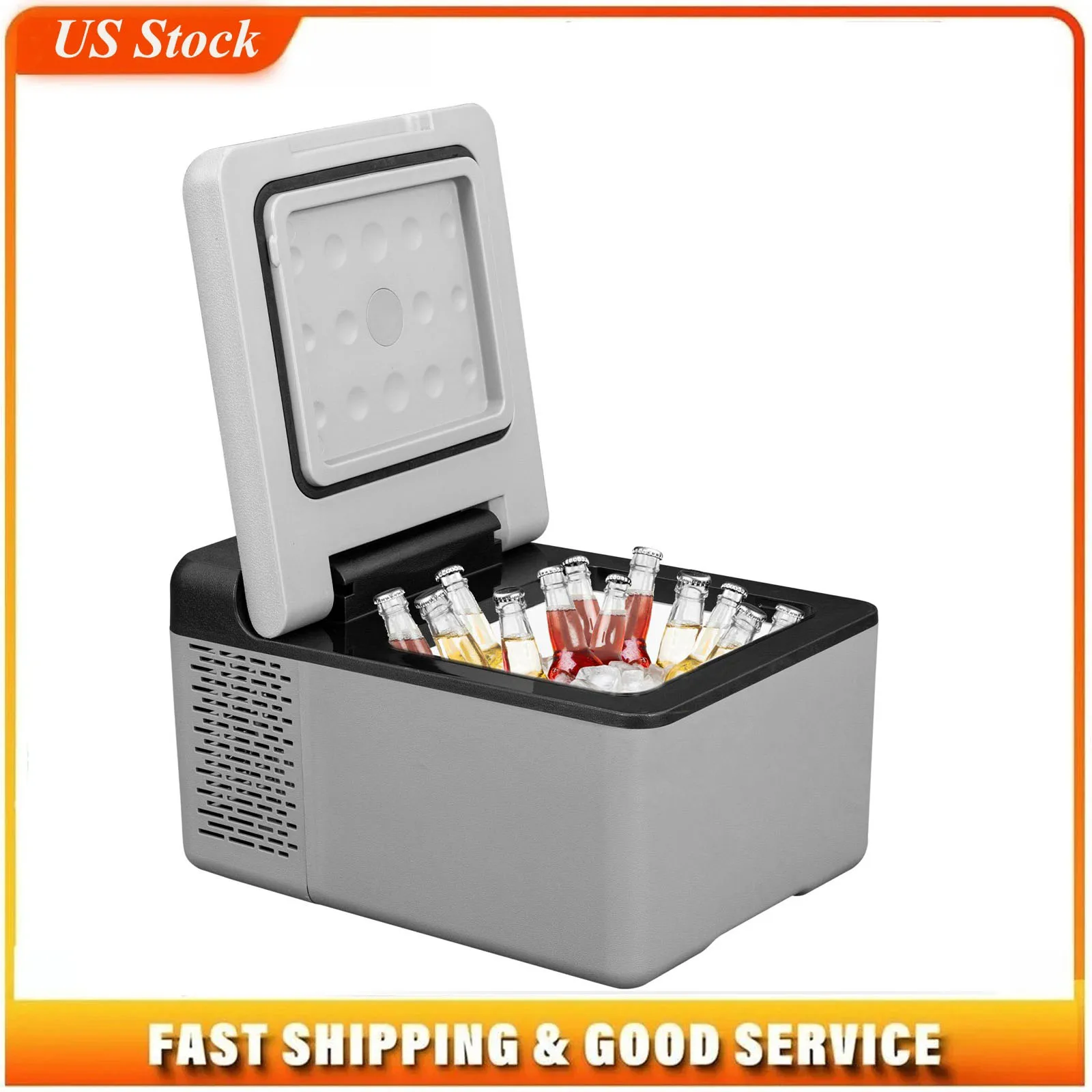 12 Volt Refrigerator 10 Qt, Portable Mini Freezer -4 to 68 F with APP Control Car Compressor Fridge Cooler 12V/24V DC and 110-220V AC For Camping, Road Trip, Travel, Outdoor and Home