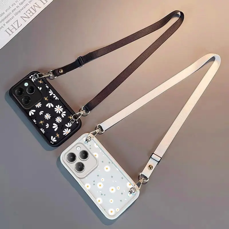 H ot 40 White Flower New Sky Eye Lanyard Phone Case For Infinix Hot 40 30 30Play 12 20Play 12i 20S 30i ITEL S23 A18S P55 Cover image 3
