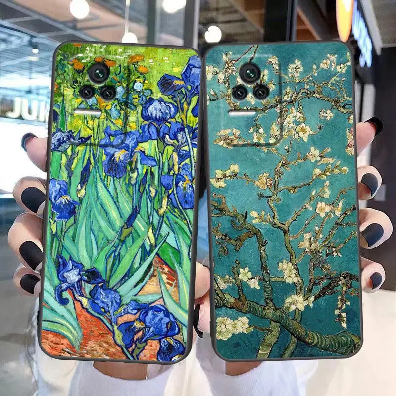 Sunflowers Starry Night Van Gogh Art Case For Redmi 13C 12C 12 10 10C 9 9A 9T 8 K60 Ultra K50 K40S K40 K30 K20 Gaming Pro Cover