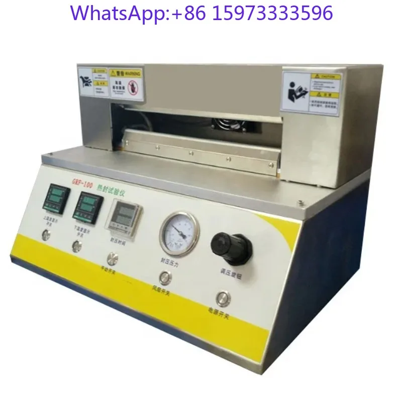 Probador Digital de Sellado Térmico de Sobremesa, Cumple con la Norma ASTM F2029, Control de Temperatura de Doble Mandíbula PID, Tiempo y Presión Ajustables, Plástico