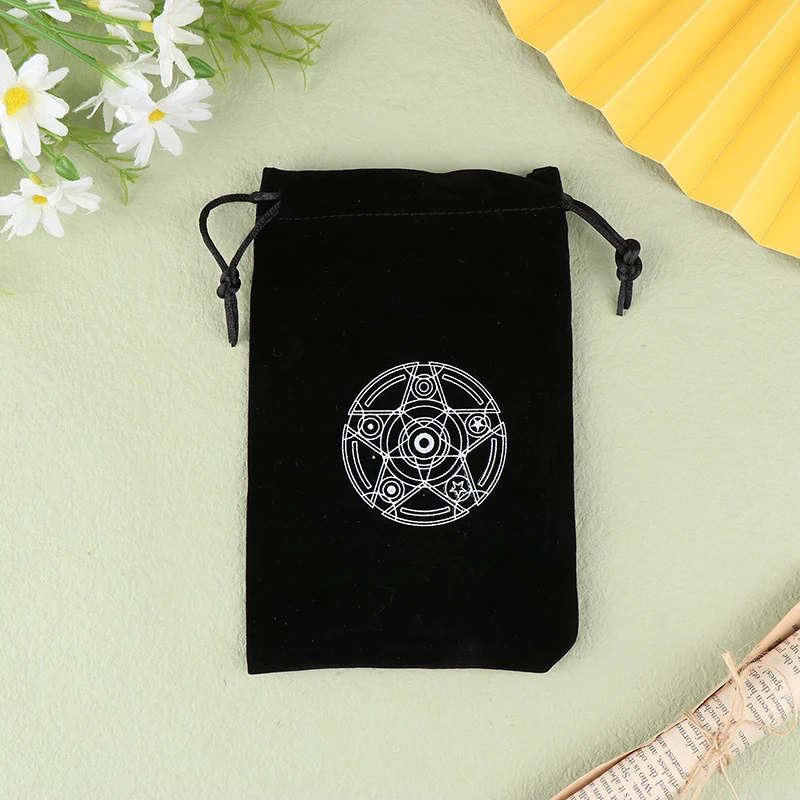 1Pc Velvet Tarots Oracle Cards Storage Bag Runes Constellation Witch Divination Accessories Jewelry Dice Bag Drawstring Pouch