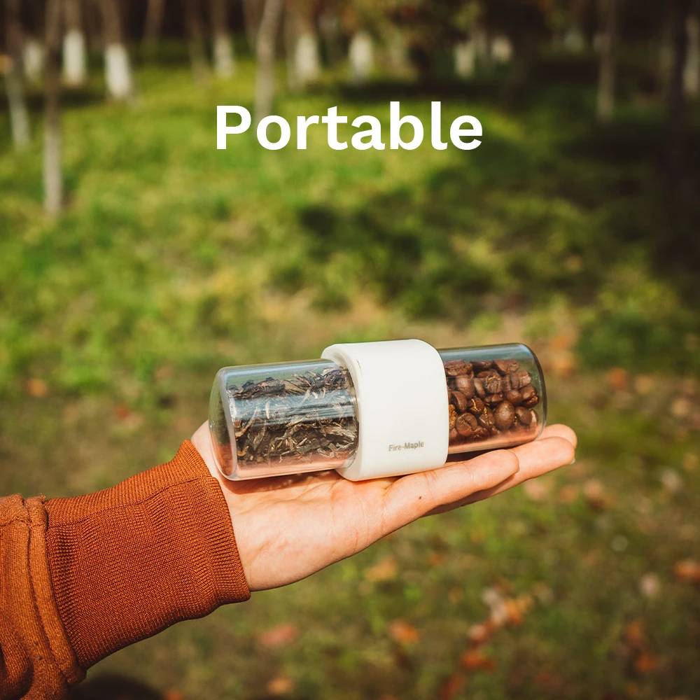 FIREMAPLE Portable Tea Coffee Jar Container Outdoor Kitchen Camping Supplies Fall Resistant Seasoning Can Double End Bottle