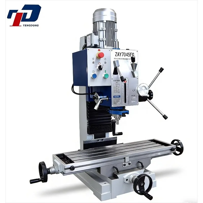 New ZX7045 Manual Universal Vertical Column Drilling Milling Machine PLC Bearing CE Certified Home Use 220V Easy Operation