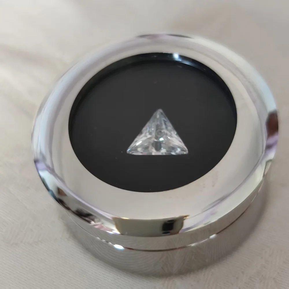 

Black Round Diamond Display Box Stone Gems Storage Case Store Show Gemstone Holder Stone Zircon Gift Packaging Boxes 4Pcs Silver