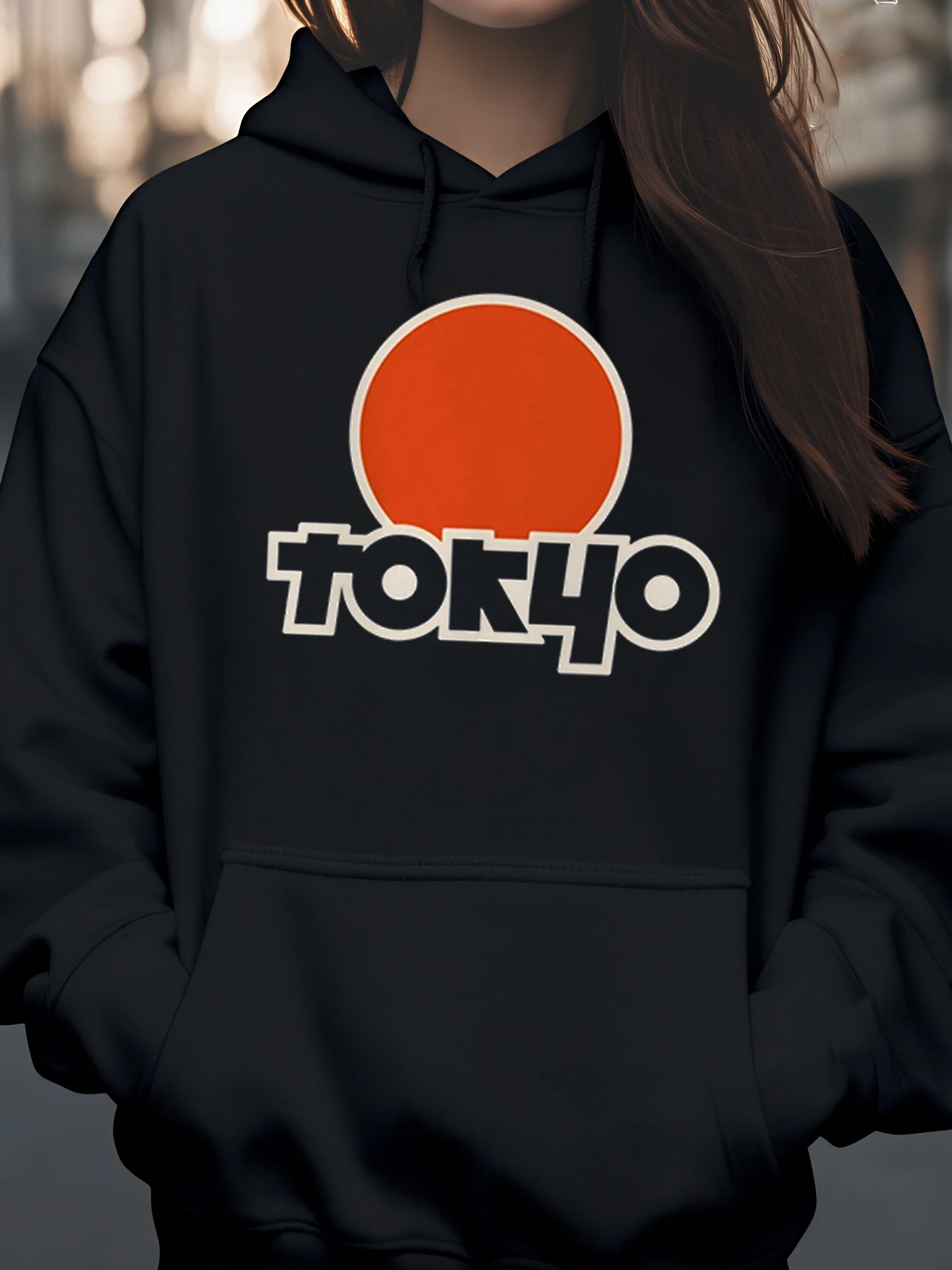 هوديي بطباعة جرافيك من طوكيو صن للارتداء الكاجوال للنساء والرجال